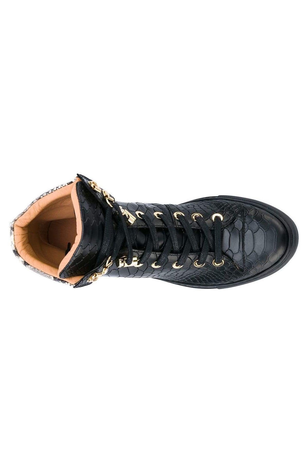 No Limits High Black | Grey | Python | Limited Edition - Giuliano Galiano | Handcrafted Luxury Sneakers Made In Italy