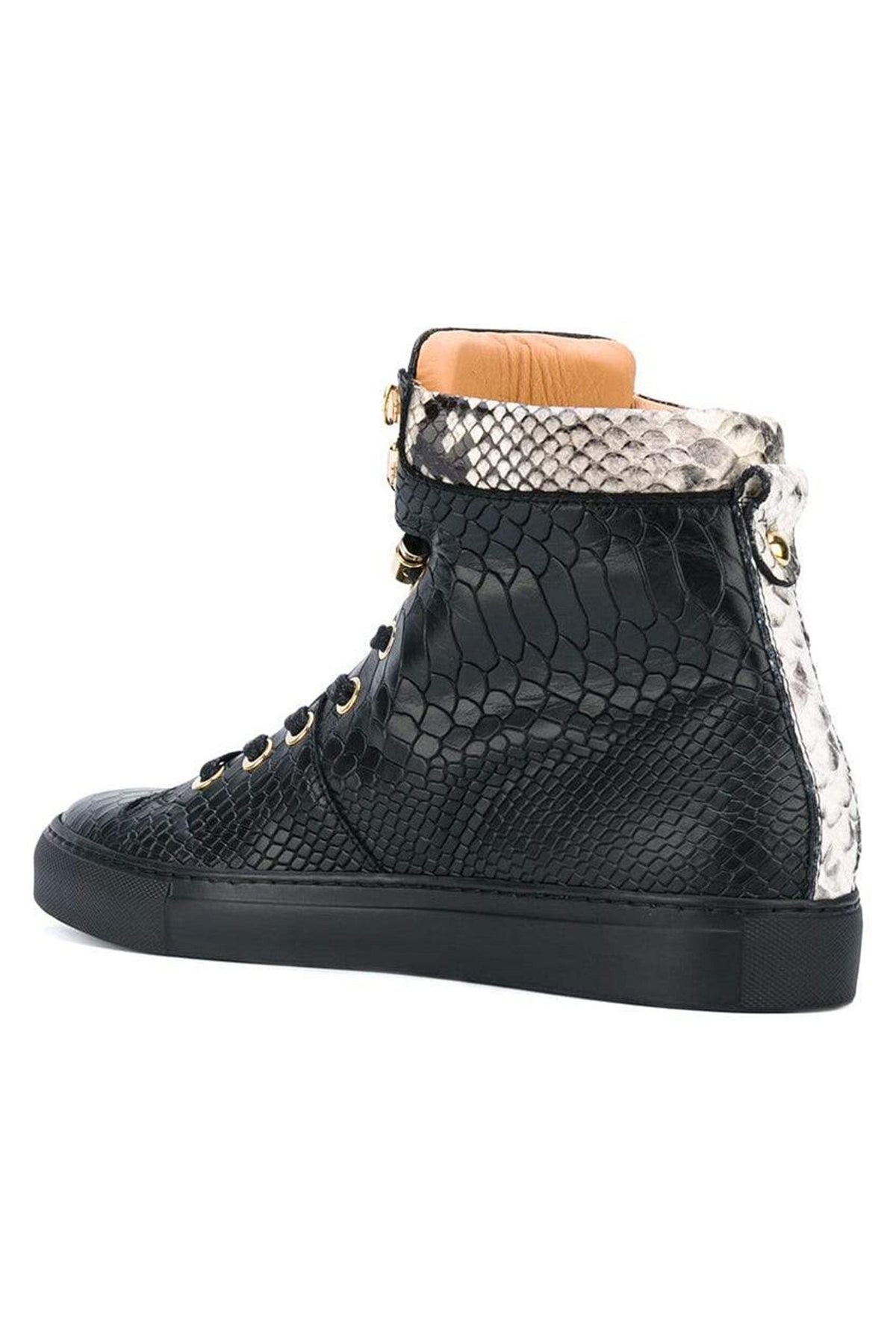 No Limits High Black | Grey | Python | Limited Edition - Giuliano Galiano | Handcrafted Luxury Sneakers Made In Italy