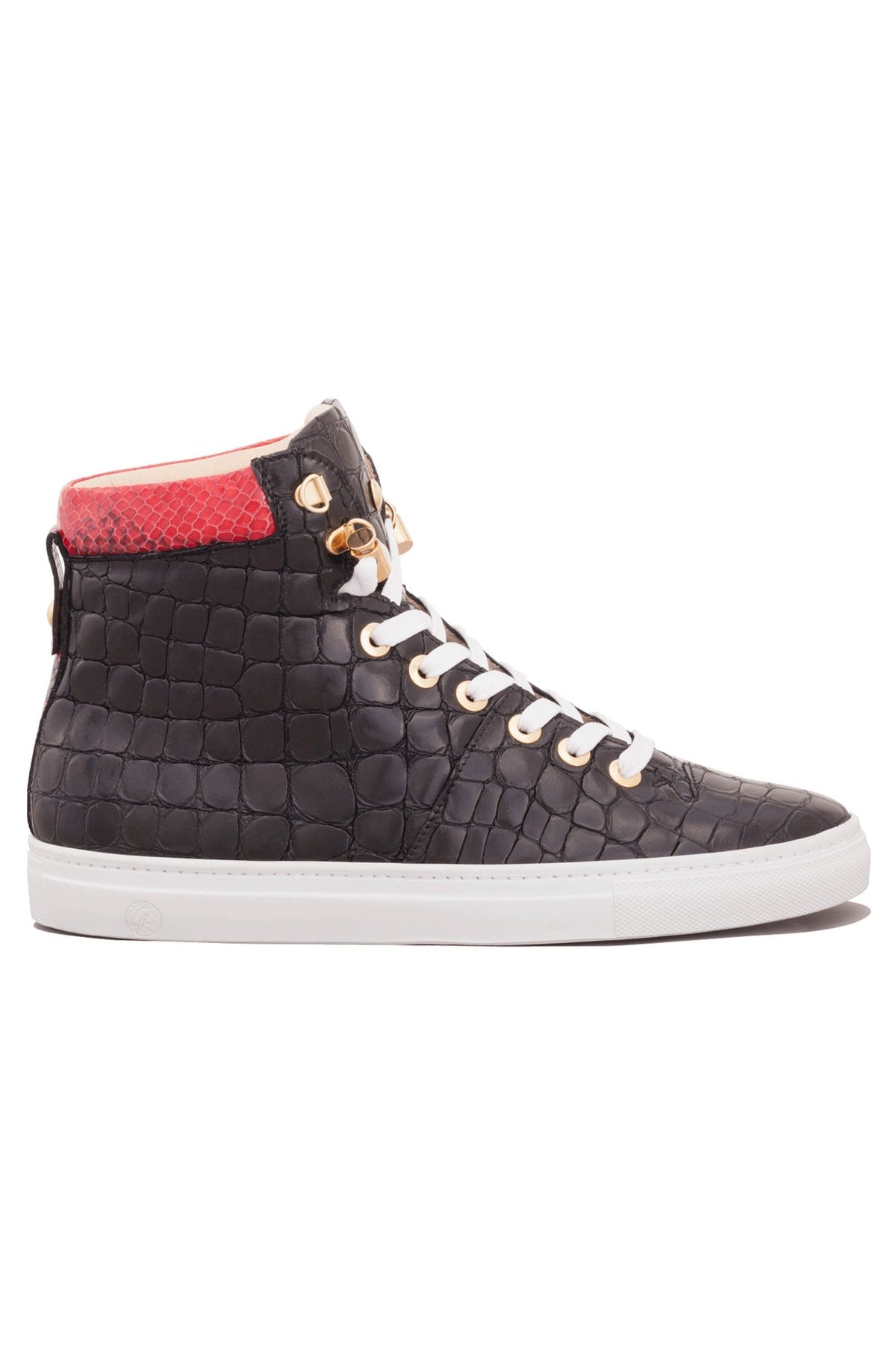 No Limits High Black | Red | Croc | Limited Edition - Giuliano Galiano | Handcrafted Luxury Sneakers Made In Italy