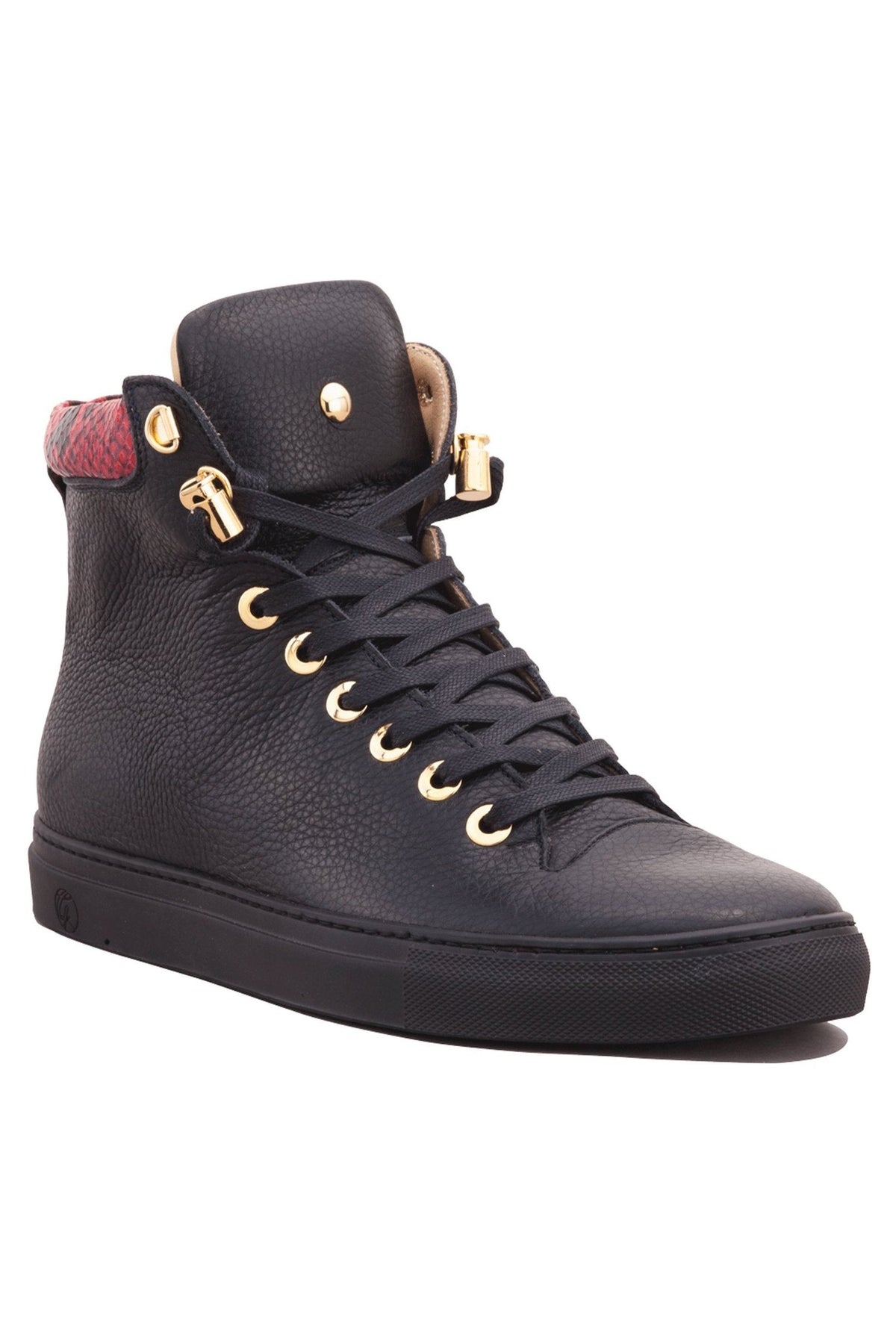 No Limits High Black | Red | Leather | Limited Edition - Giuliano Galiano | Handcrafted Luxury Sneakers Made In Italy