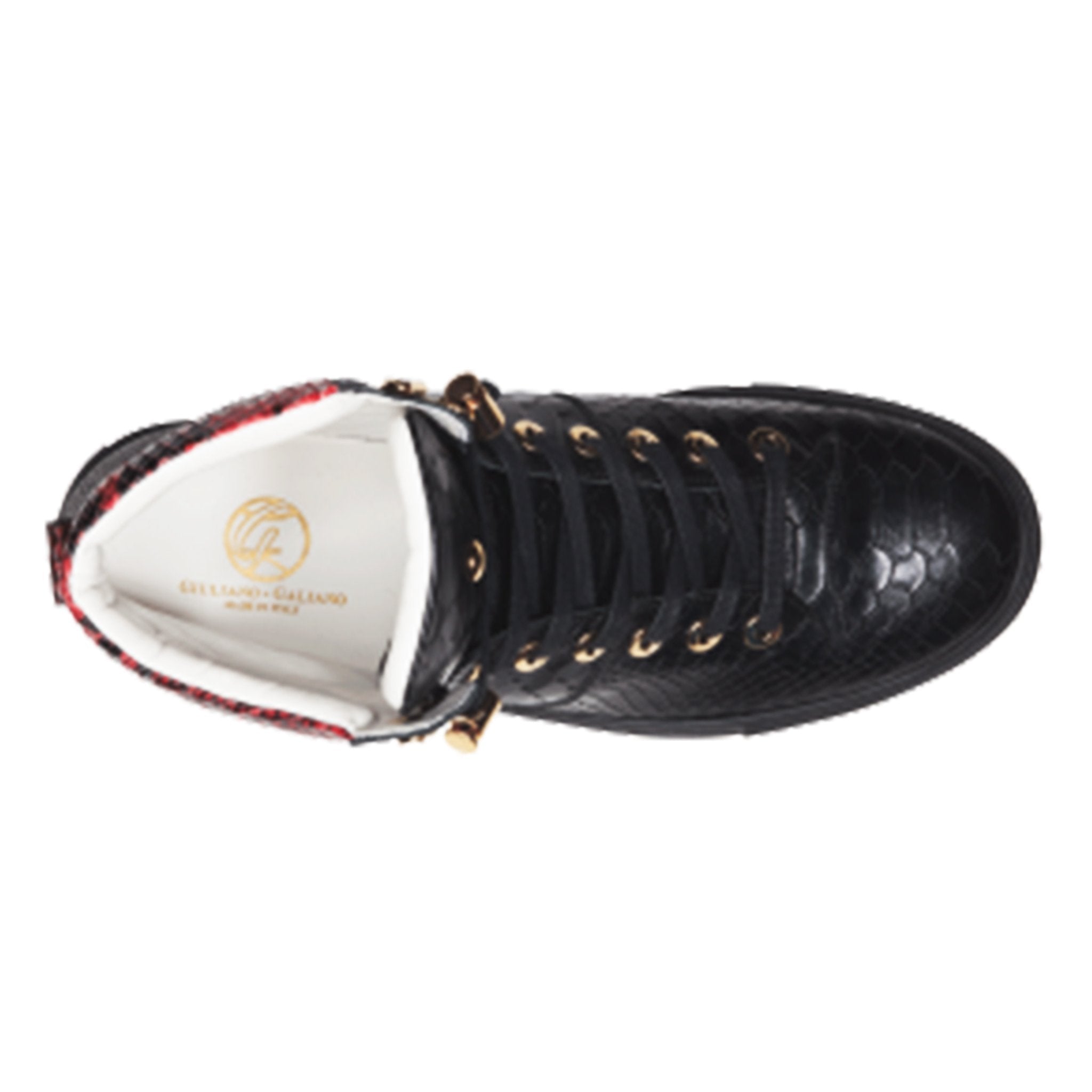 No Limits High Black | Red Python | Limited Edition - Giuliano Galiano | Handcrafted Luxury Sneakers Made In Italy
