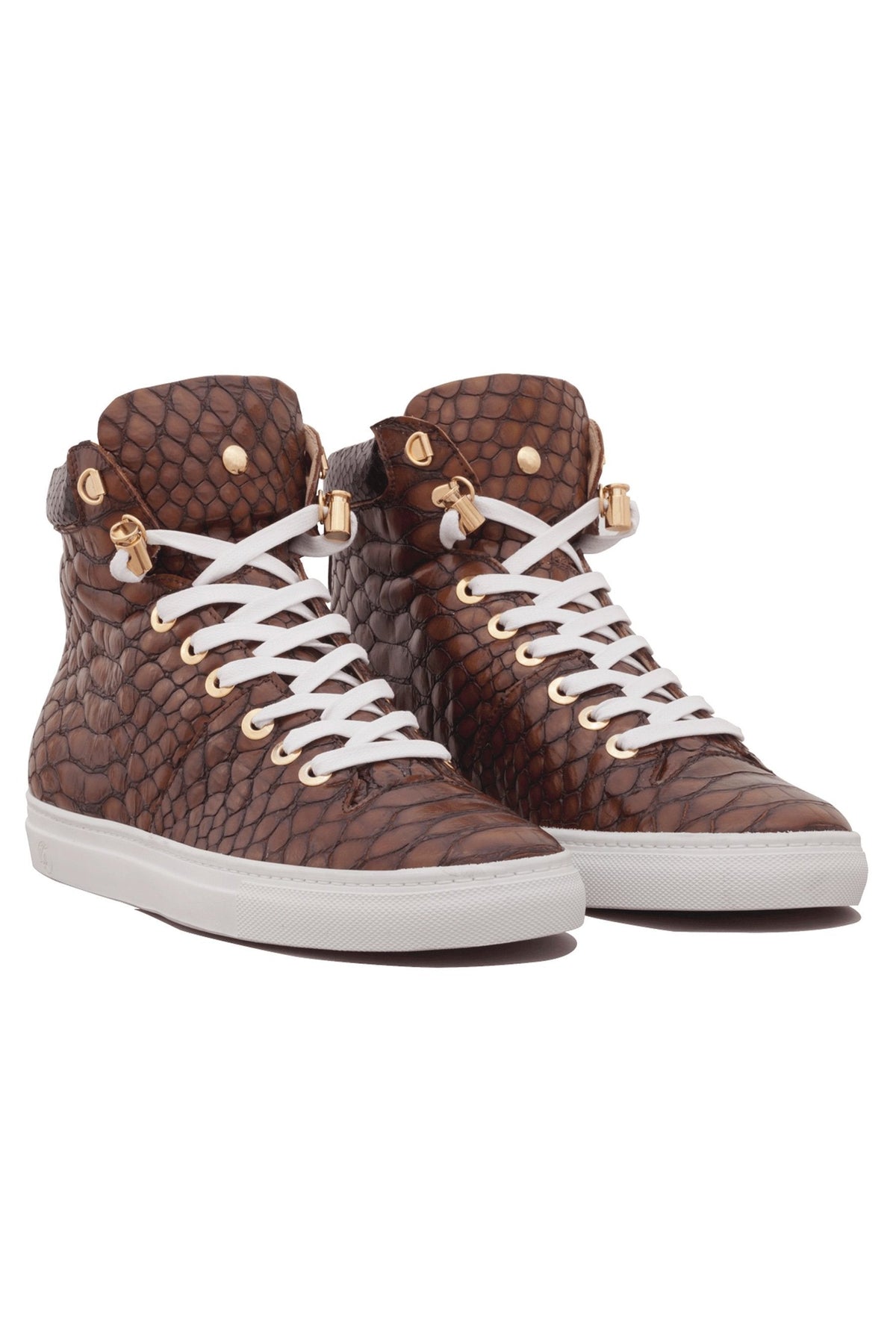 No Limits High Brown Python for Lil Jamez | Limited Edition - Giuliano Galiano | Handcrafted Luxury Sneakers Made In Italy