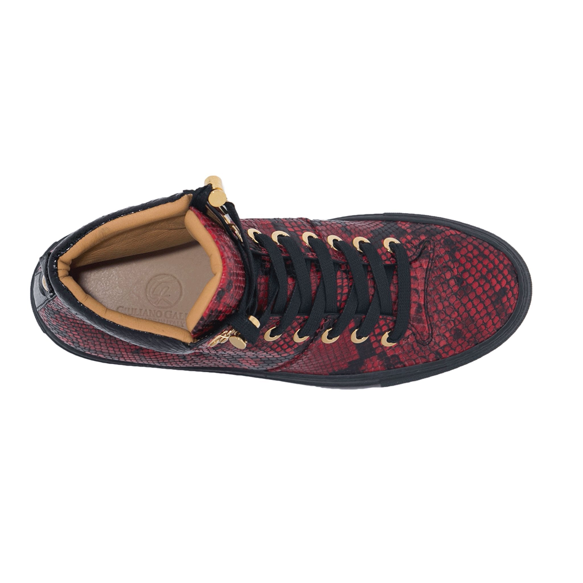 No Limits High Red | Black | Python | Limited Edition - Giuliano Galiano | Handcrafted Luxury Sneakers Made In Italy