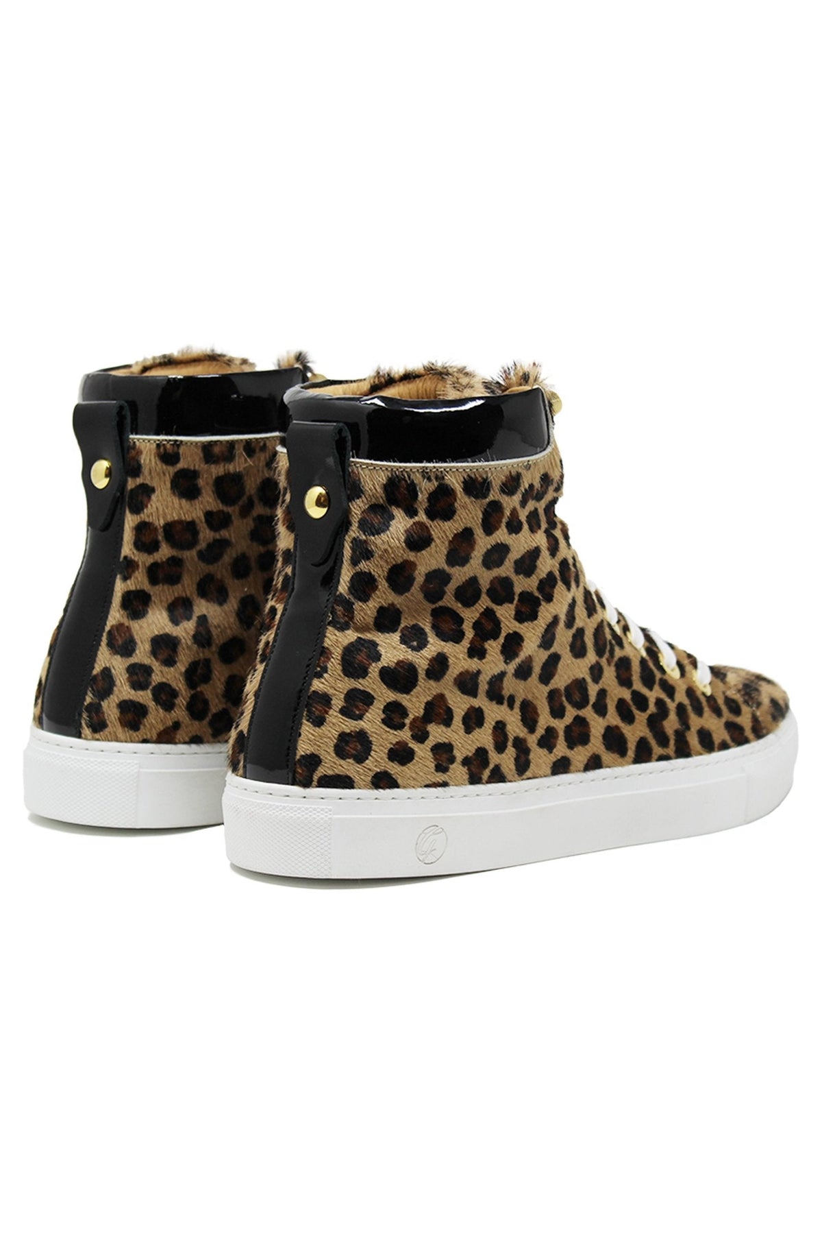 No Limits High | White | Leopard Cavallino | Limited Edition - Giuliano Galiano | Handcrafted Luxury Sneakers Made In Italy