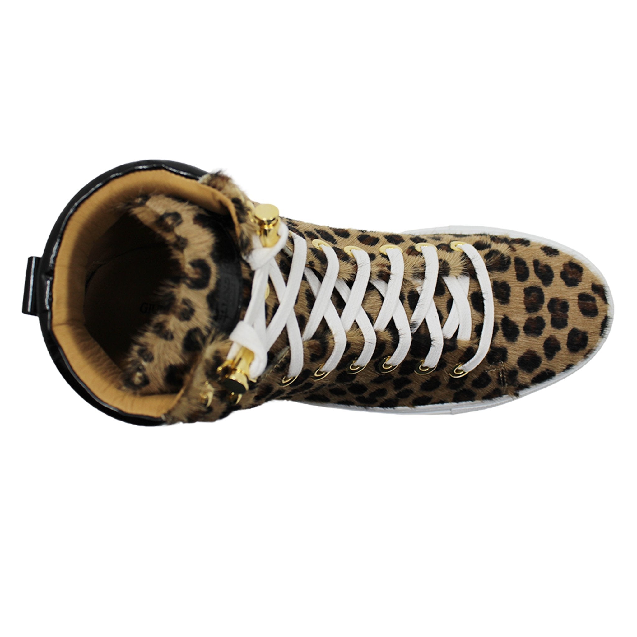 No Limits High | White | Leopard Cavallino | Limited Edition - Giuliano Galiano | Handcrafted Luxury Sneakers Made In Italy