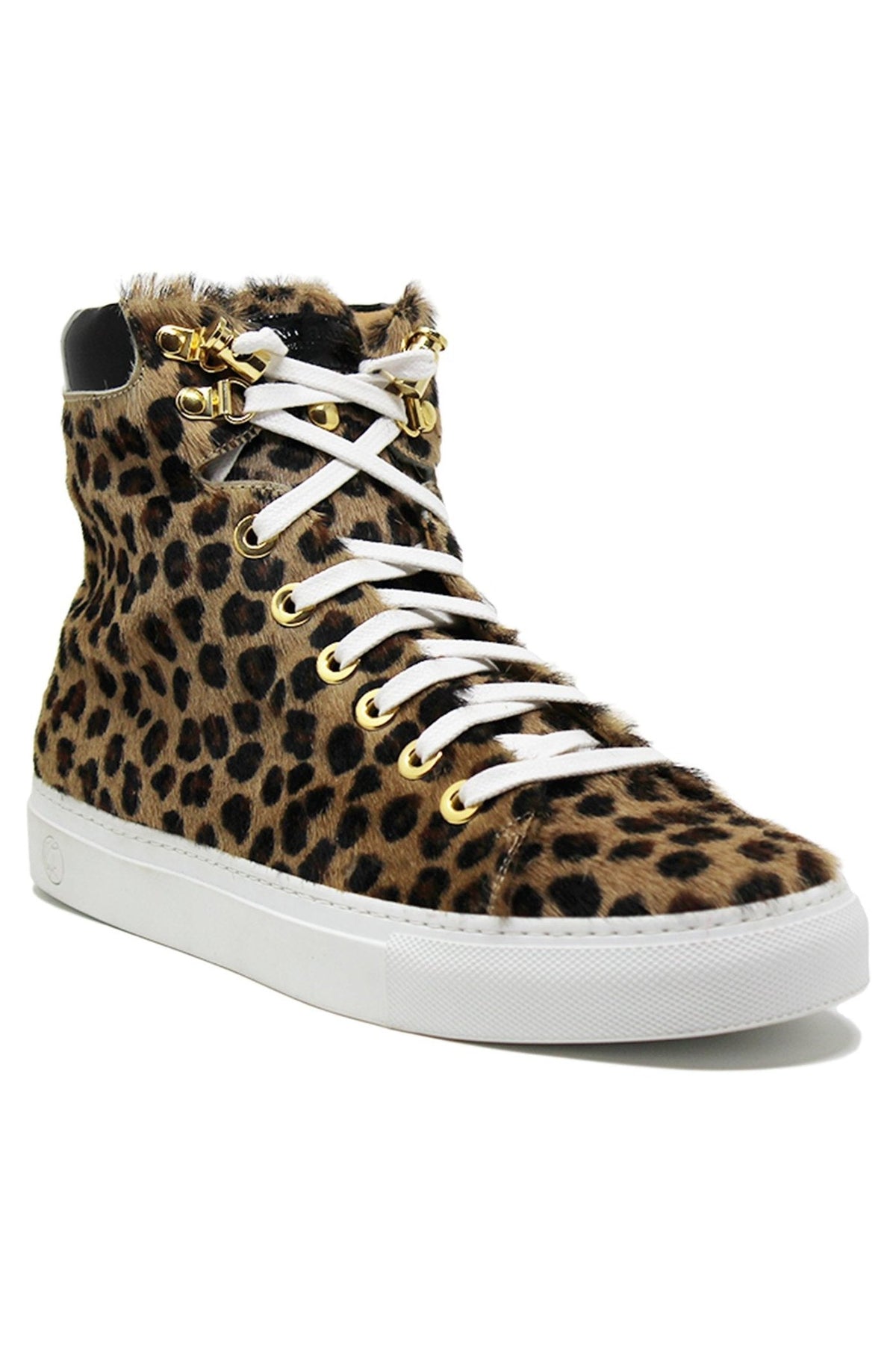 No Limits High | White | Leopard Cavallino | Limited Edition - Giuliano Galiano | Handcrafted Luxury Sneakers Made In Italy