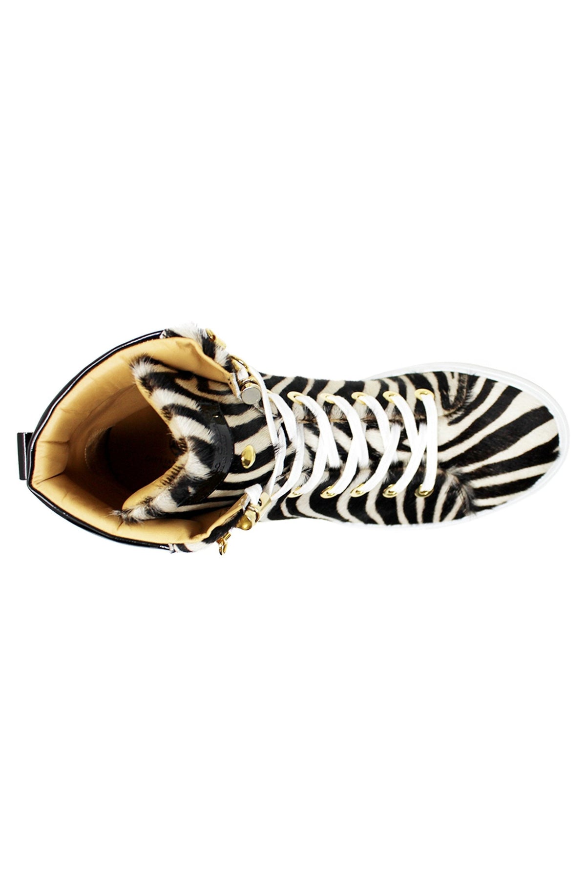 No Limits High | Zebra | Limited Edition - Giuliano Galiano | Handcrafted Luxury Sneakers Made In Italy