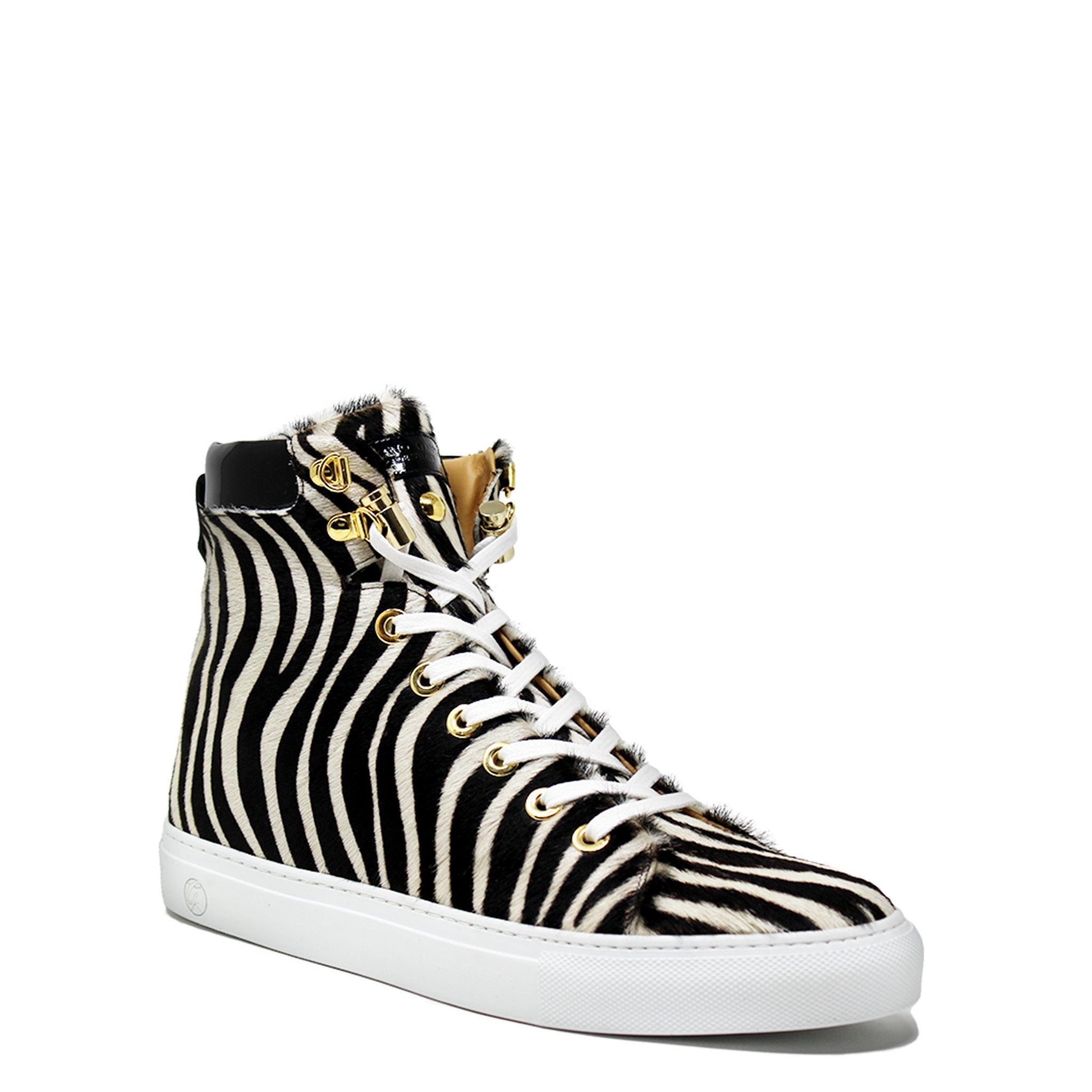 No Limits High | Zebra | Limited Edition - Giuliano Galiano | Handcrafted Luxury Sneakers Made In Italy