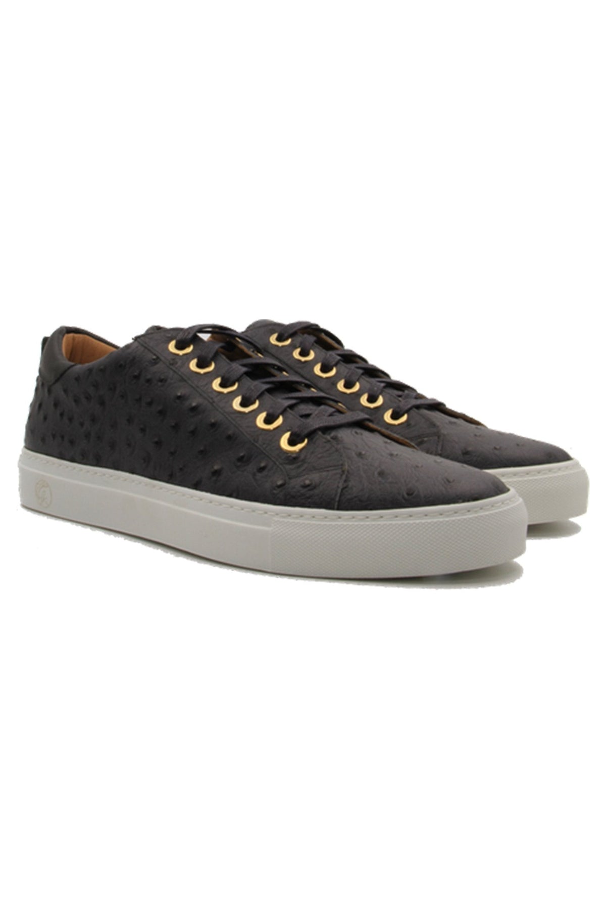 No Limits Low Black | Black Ostrich | Limited Edition - Giuliano Galiano | Handcrafted Luxury Sneakers Made In Italy