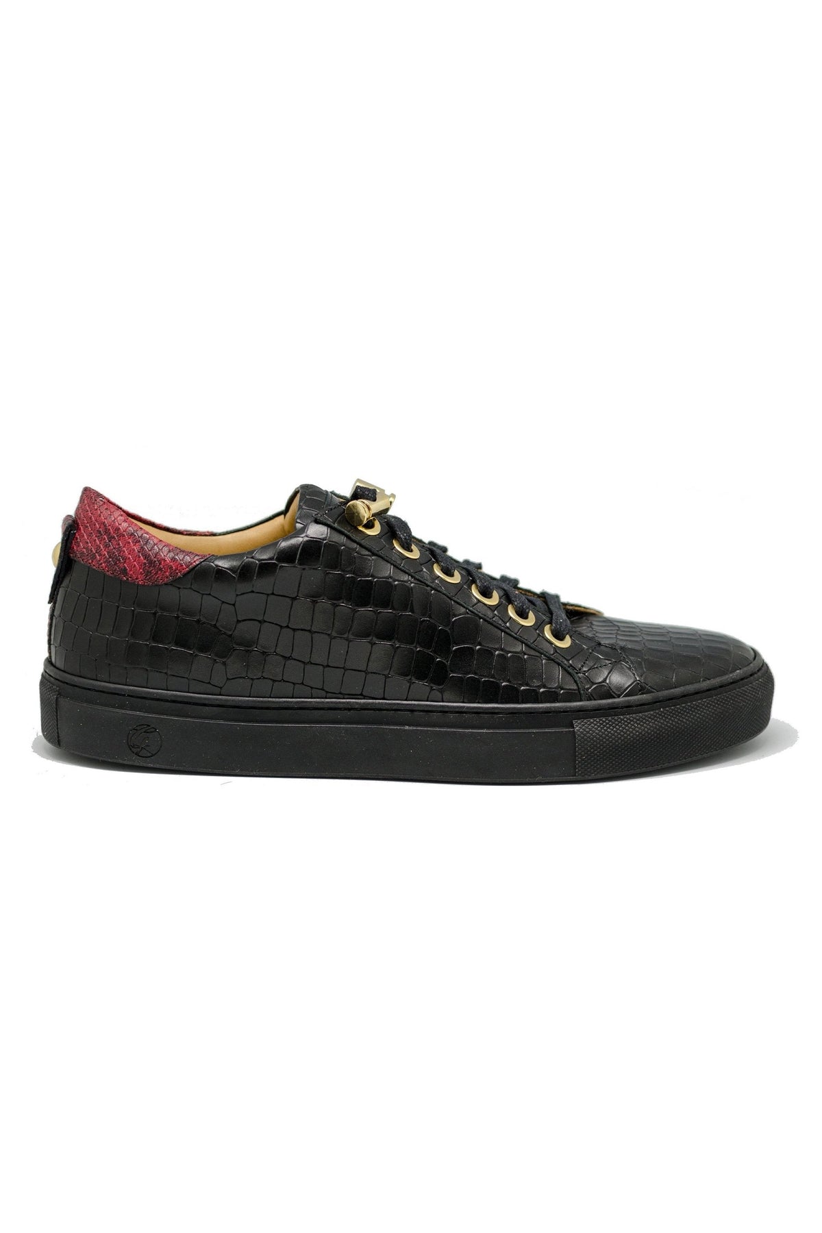 No Limits Low Black | Red | Croc | Limited Edition - Giuliano Galiano | Handcrafted Luxury Sneakers Made In Italy