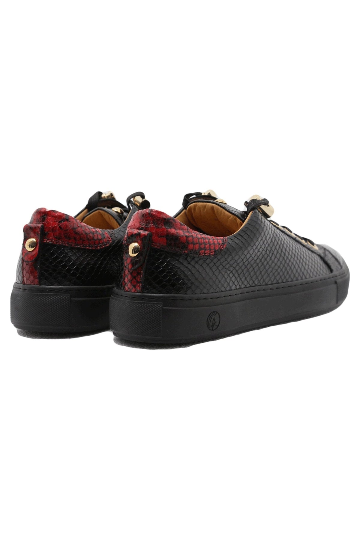 No Limits Low Black | Red | Python | Limited Edition - Giuliano Galiano | Handcrafted Luxury Sneakers Made In Italy