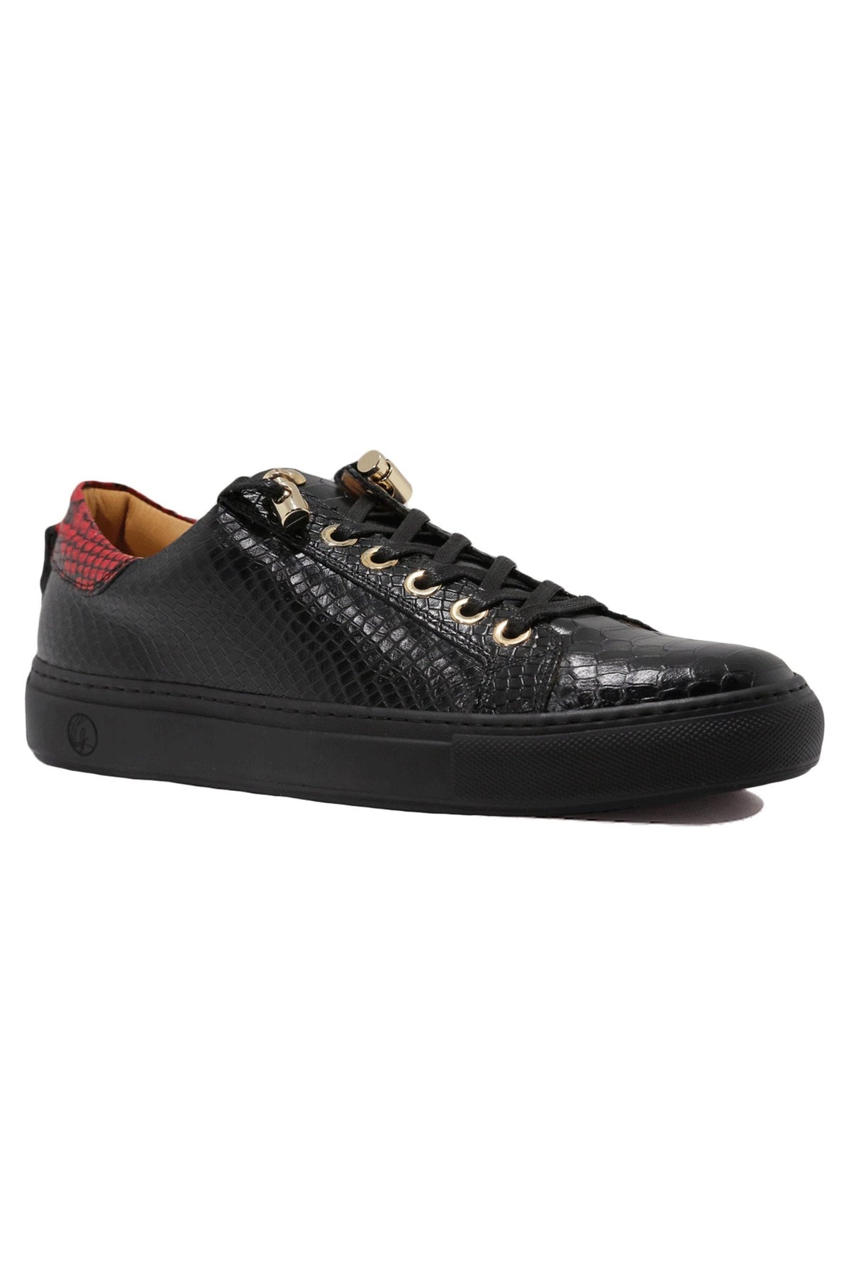No Limits Low Black | Red | Python | Limited Edition - Giuliano Galiano | Handcrafted Luxury Sneakers Made In Italy