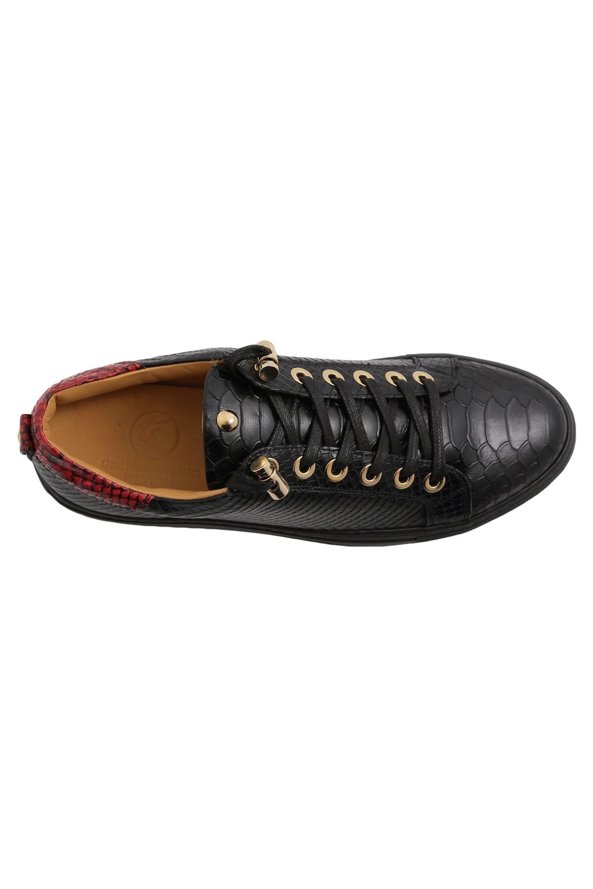 No Limits Low Black | Red | Python | Limited Edition - Giuliano Galiano | Handcrafted Luxury Sneakers Made In Italy