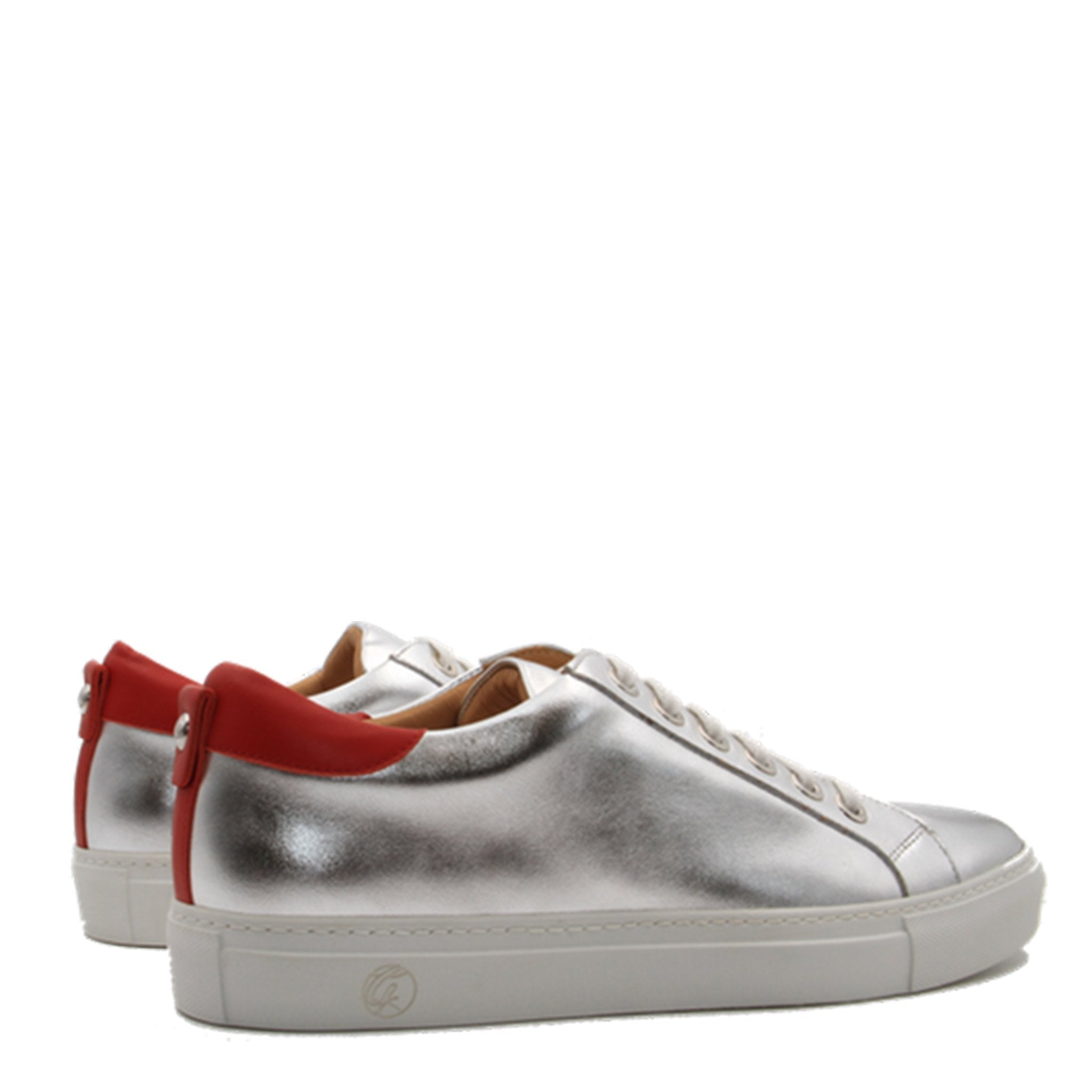 No Limits Low Silver | Red | Leather | Limited Edition - Giuliano Galiano | Handcrafted Luxury Sneakers Made In Italy
