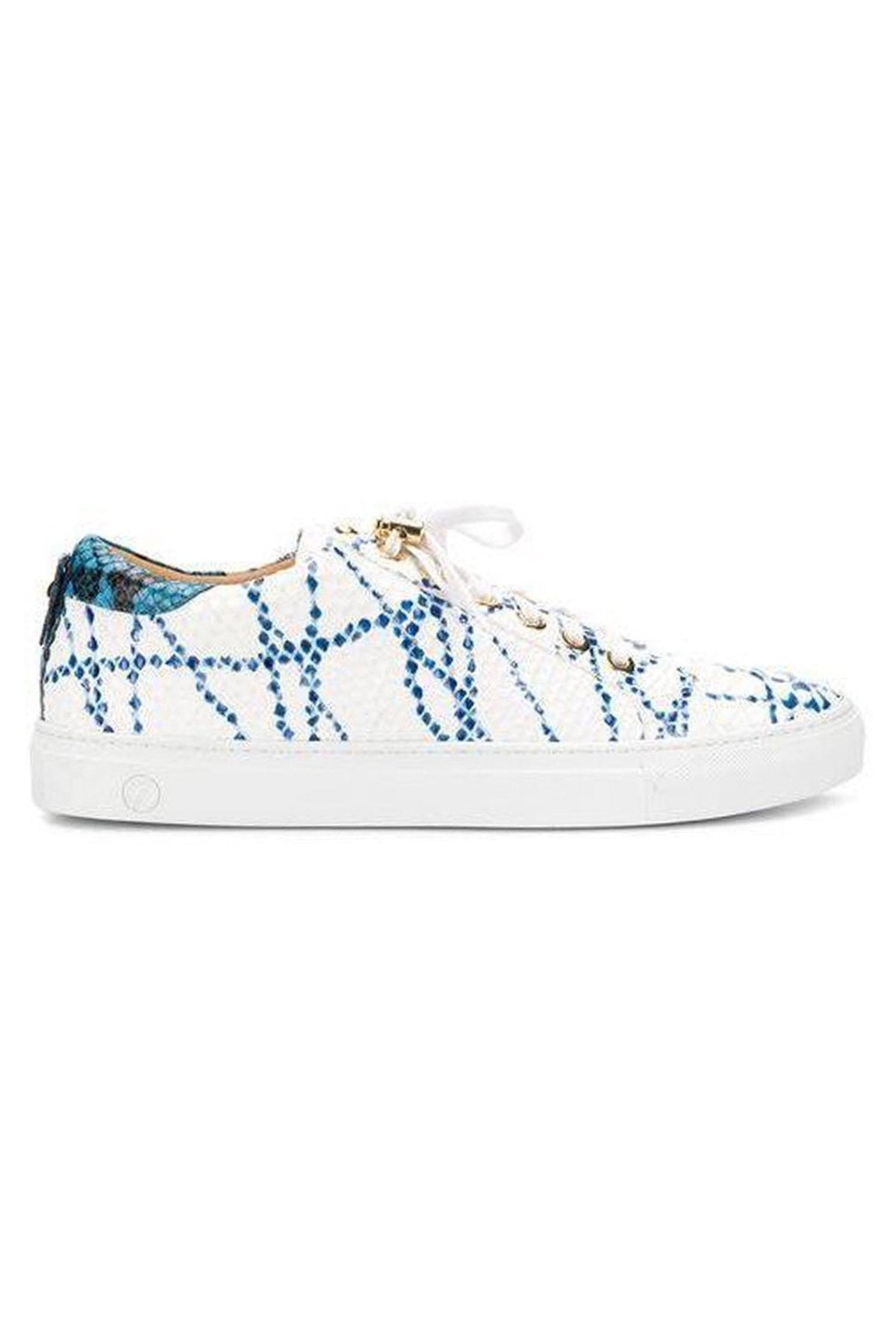 No Limits Low White | Blue Ink | Limited Edition - Giuliano Galiano | Handcrafted Luxury Sneakers Made In Italy