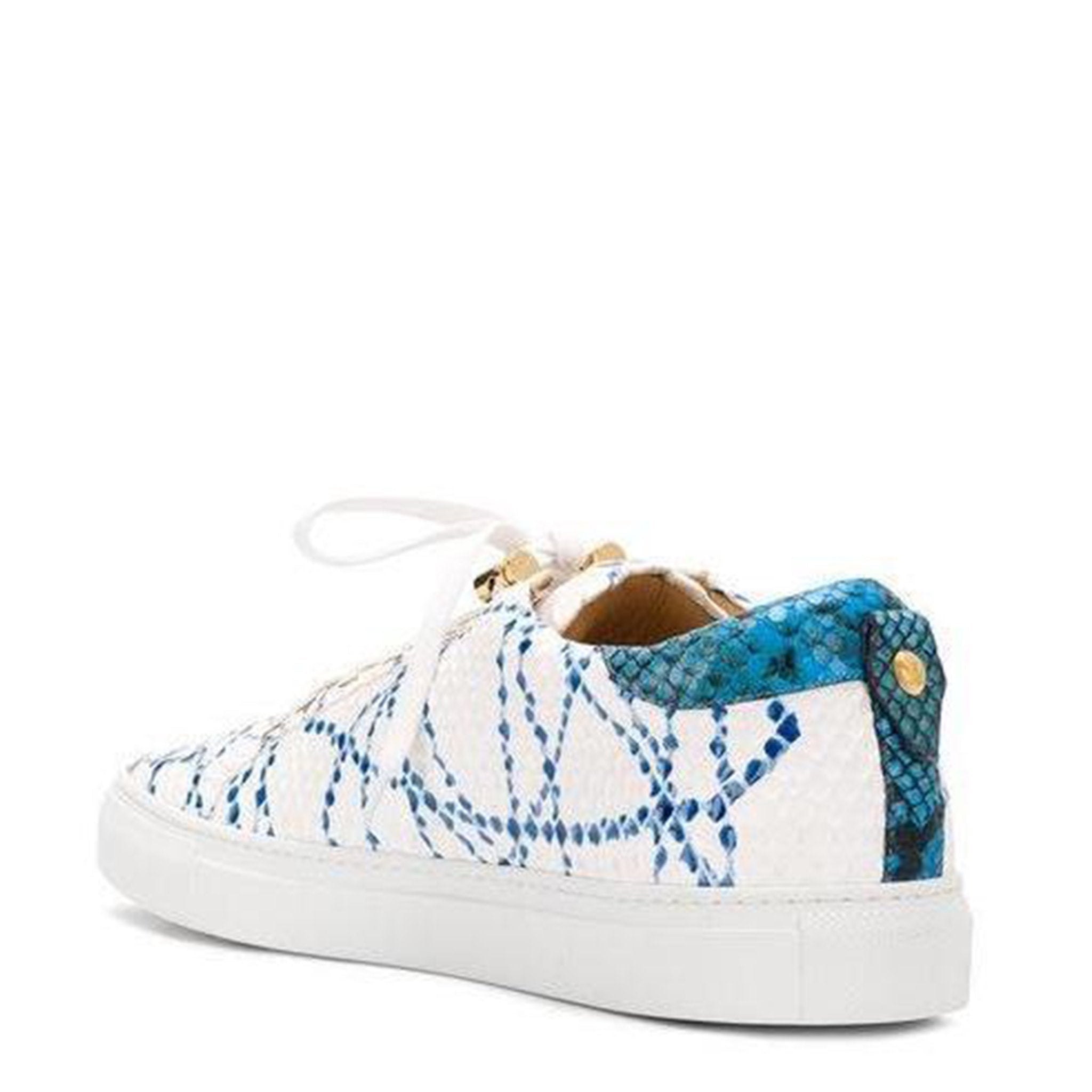 No Limits Low White | Blue Ink | Limited Edition - Giuliano Galiano | Handcrafted Luxury Sneakers Made In Italy