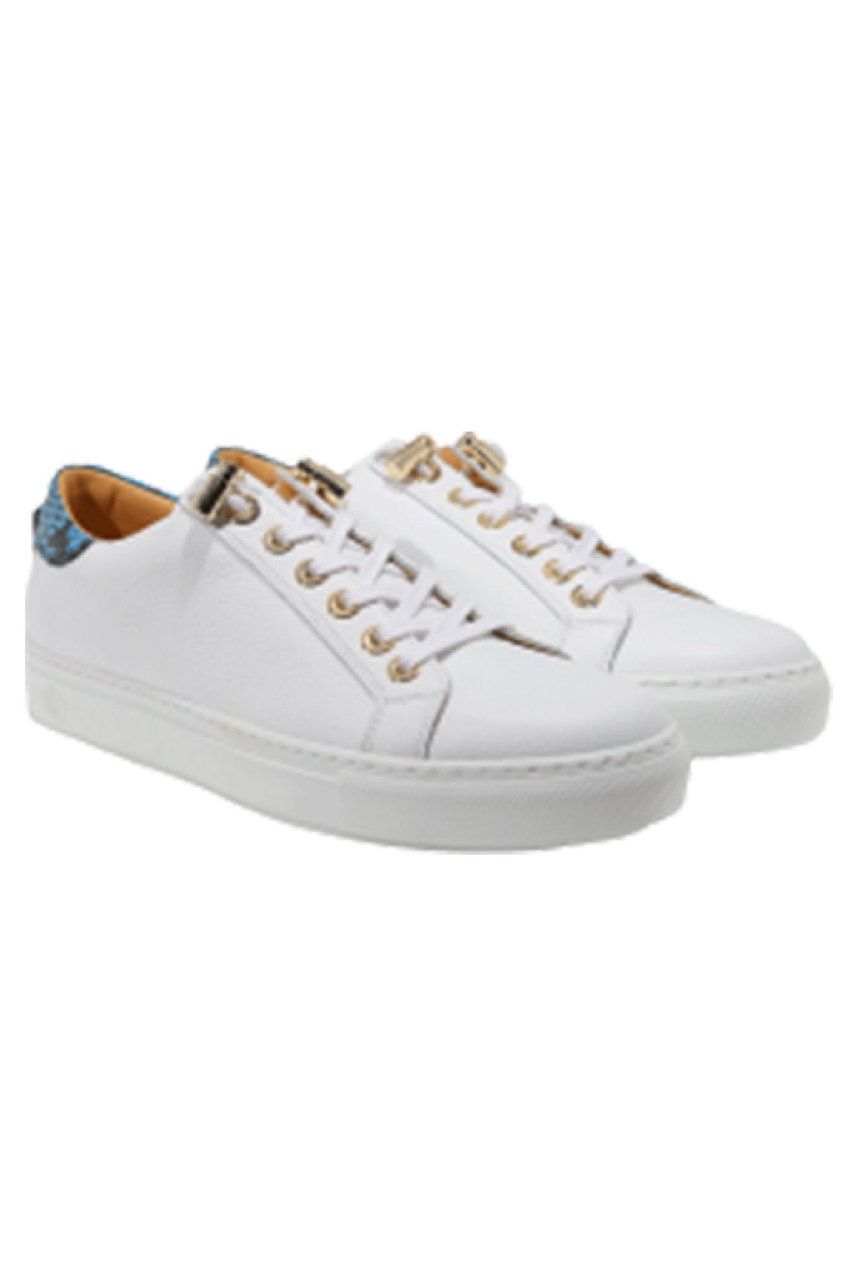 No Limits low | White | Blue | Leather | Limited Edition - Giuliano Galiano | Handcrafted Luxury Sneakers Made In Italy
