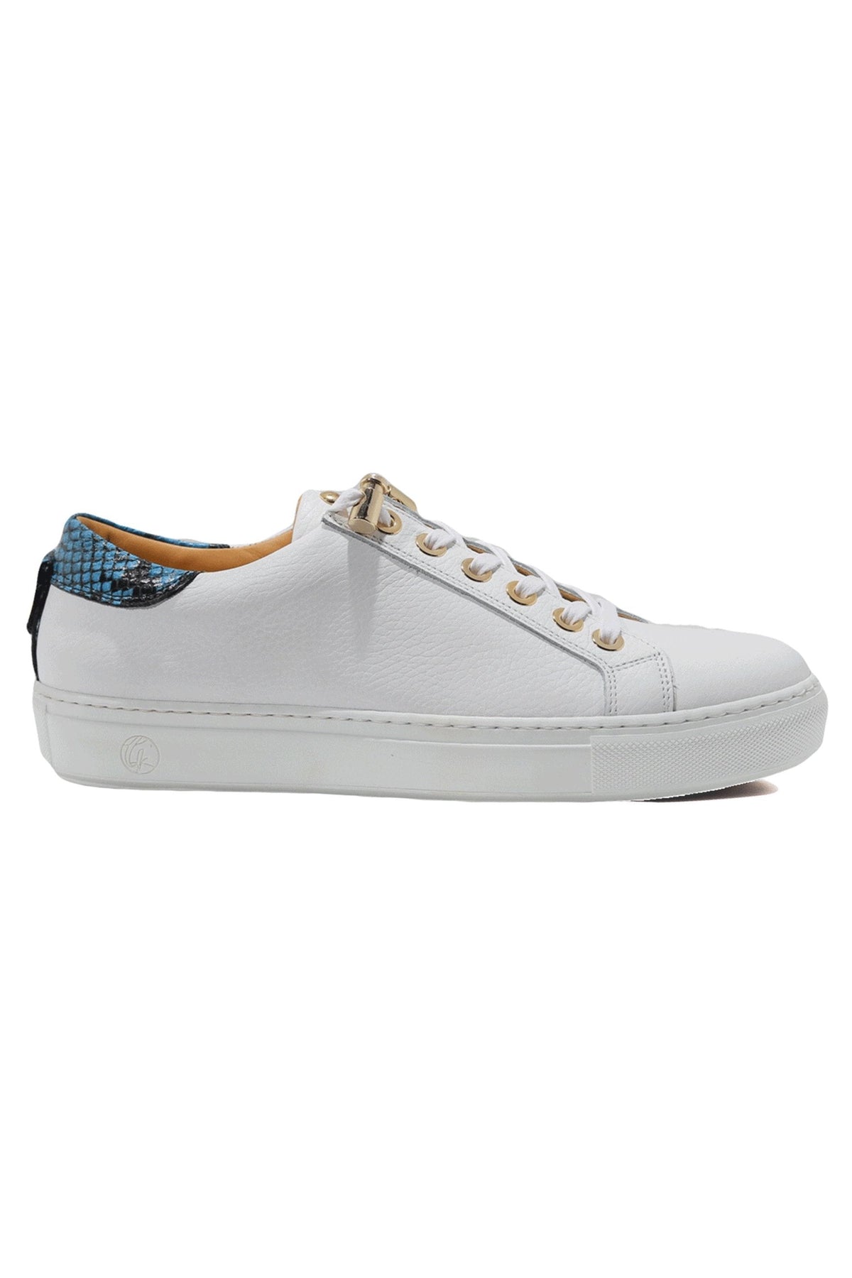 No Limits low | White | Blue | Leather | Limited Edition - Giuliano Galiano | Handcrafted Luxury Sneakers Made In Italy