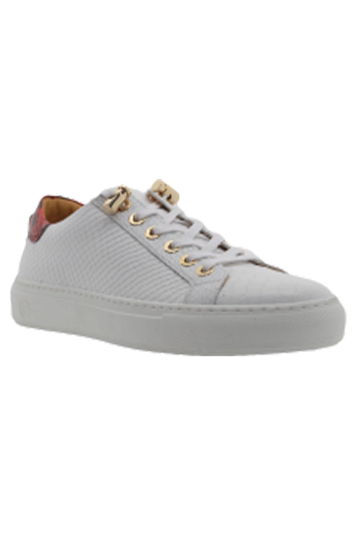 No Limits Low | White | Red | Python | Limited Edition - Giuliano Galiano | Handcrafted Luxury Sneakers Made In Italy