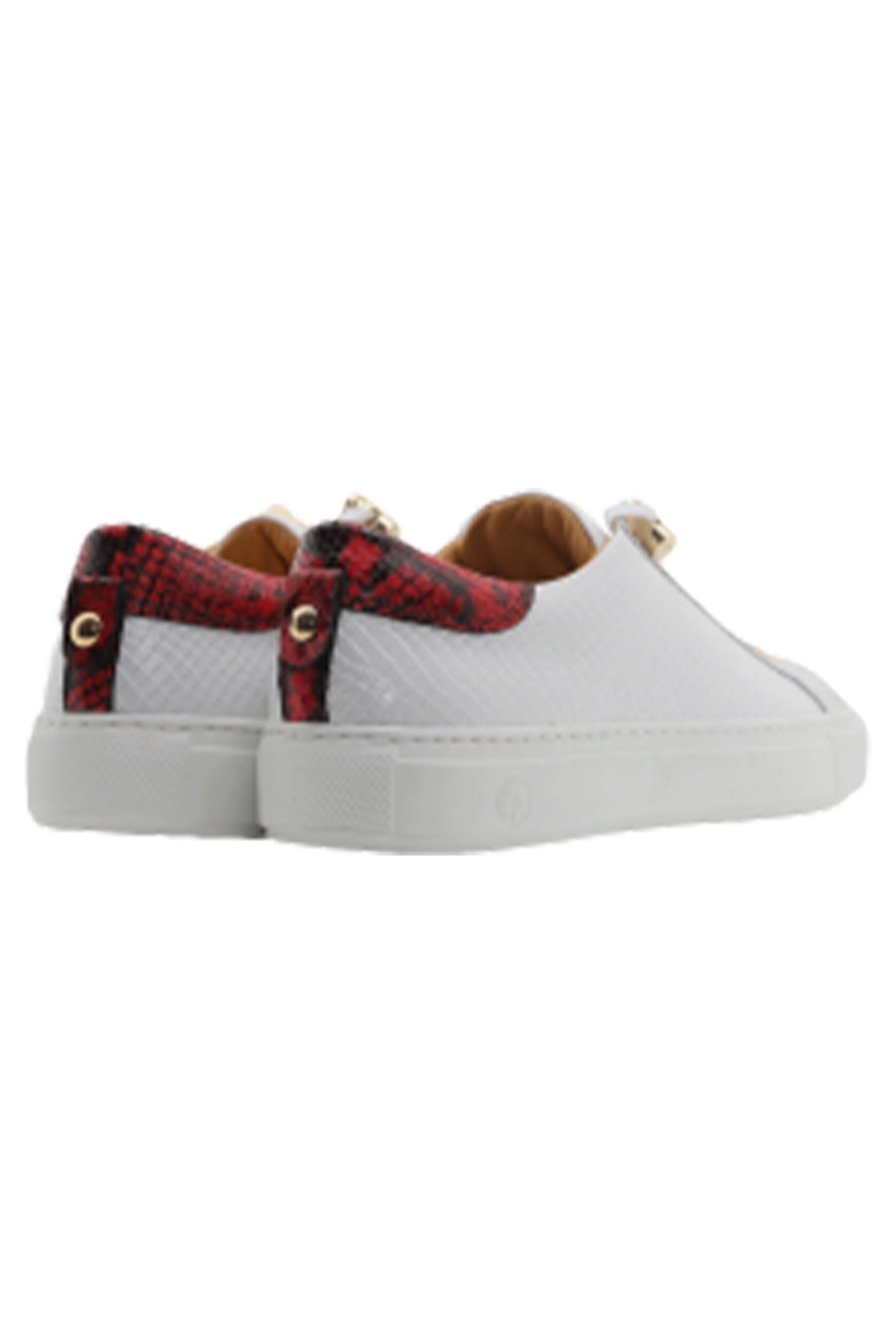 No Limits Low | White | Red | Python | Limited Edition - Giuliano Galiano | Handcrafted Luxury Sneakers Made In Italy
