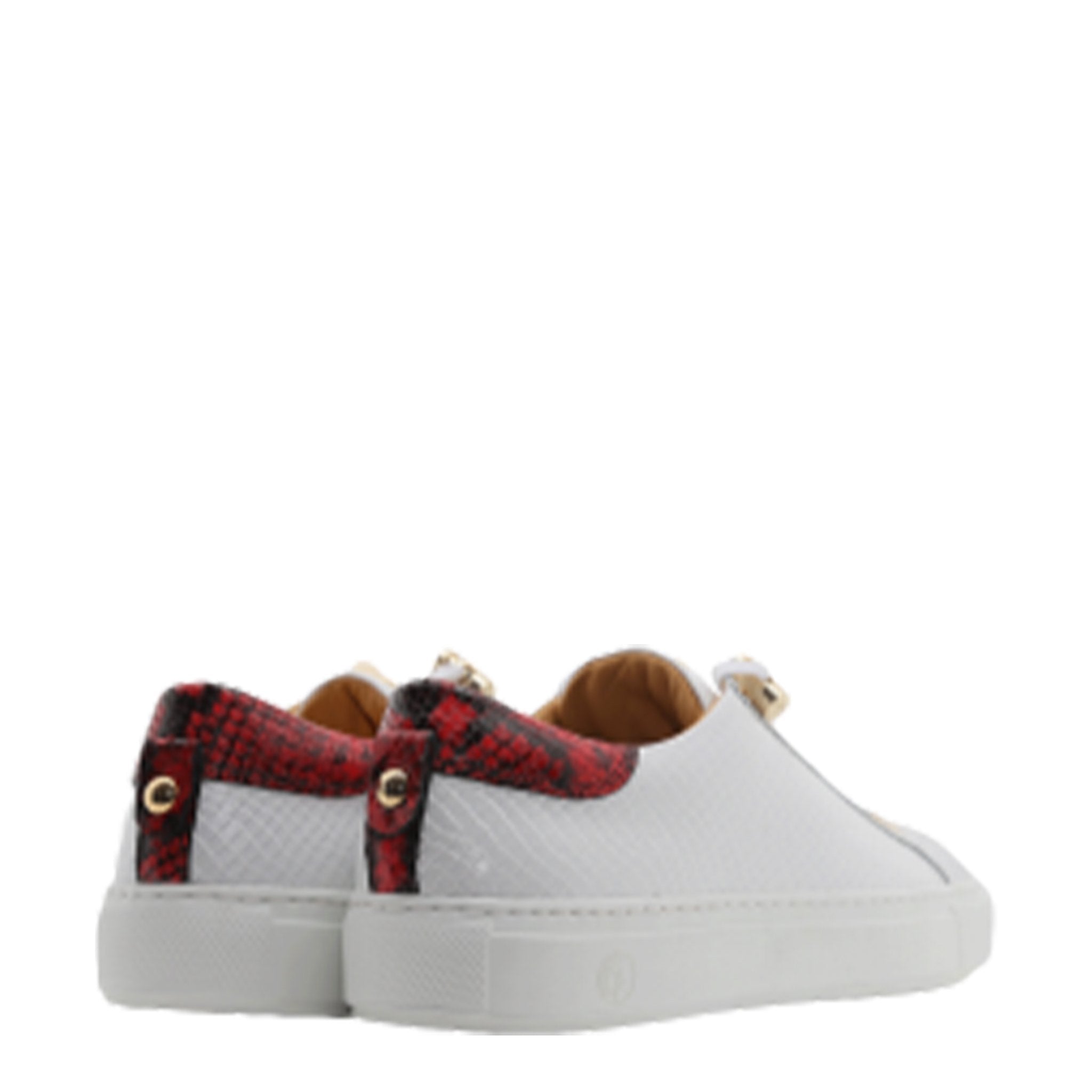 No Limits Low | White | Red | Python | Limited Edition - Giuliano Galiano | Handcrafted Luxury Sneakers Made In Italy