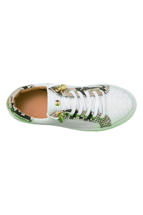 No Limits Low | White | White | Python | Limited Edition - Giuliano Galiano | Handcrafted Luxury Sneakers Made In Italy