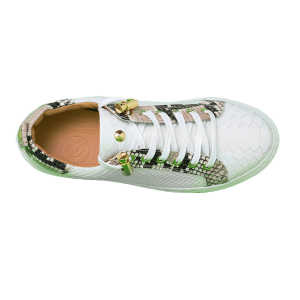 No Limits Low | White | White | Python | Limited Edition - Giuliano Galiano | Handcrafted Luxury Sneakers Made In Italy