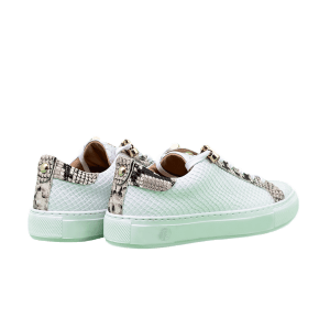 No Limits Low | White | White | Python | Limited Edition - Giuliano Galiano | Handcrafted Luxury Sneakers Made In Italy