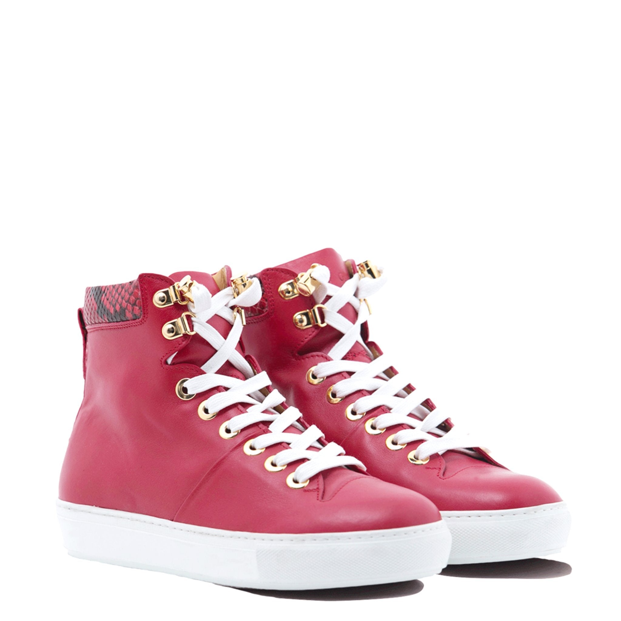 No Limits Red | Red Leather | Woman | Limited Edition - Giuliano Galiano | Handcrafted Luxury Sneakers Made In Italy