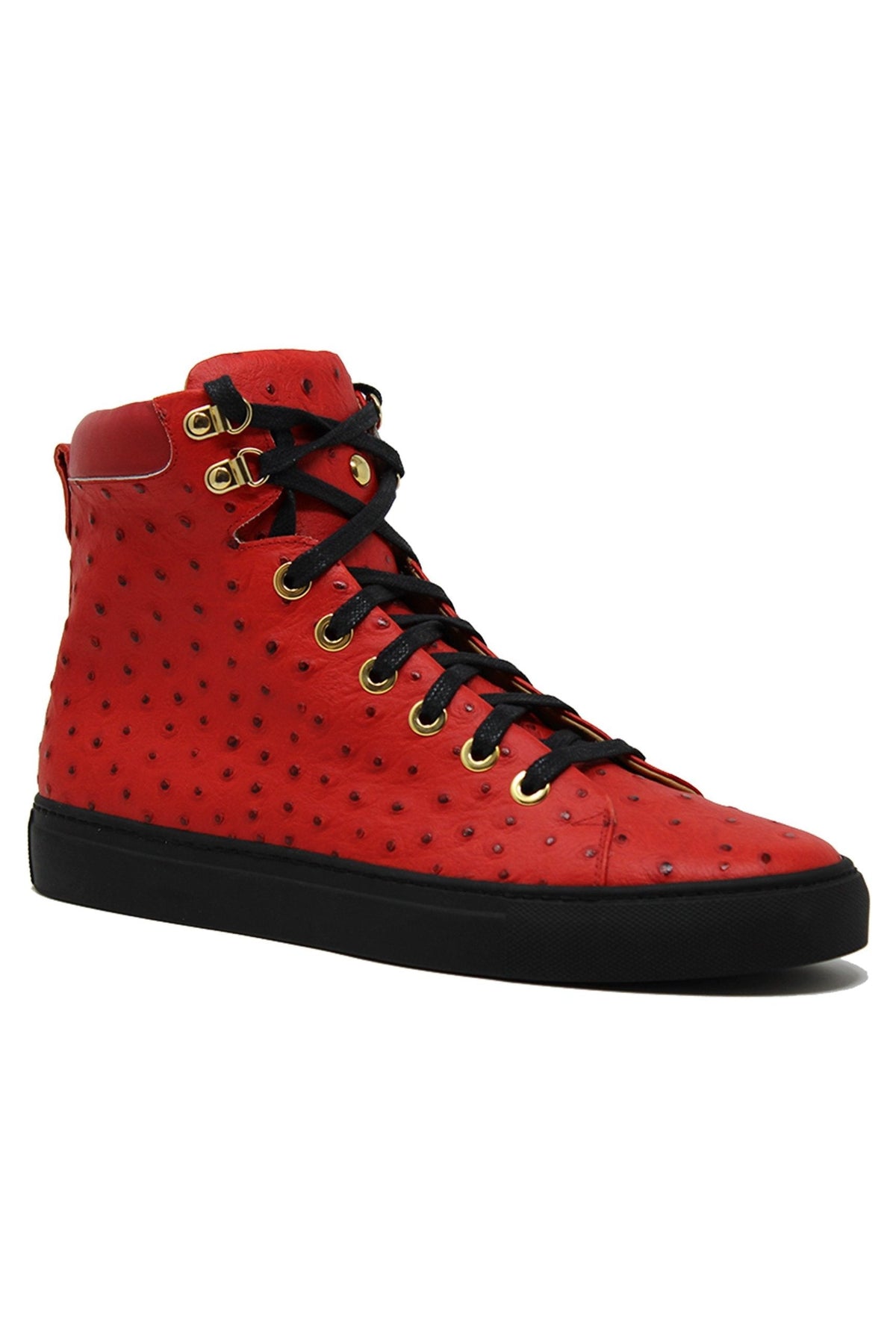 No Limits Red | Red | Ostrich | Limited Edition - Giuliano Galiano | Handcrafted Luxury Sneakers Made In Italy