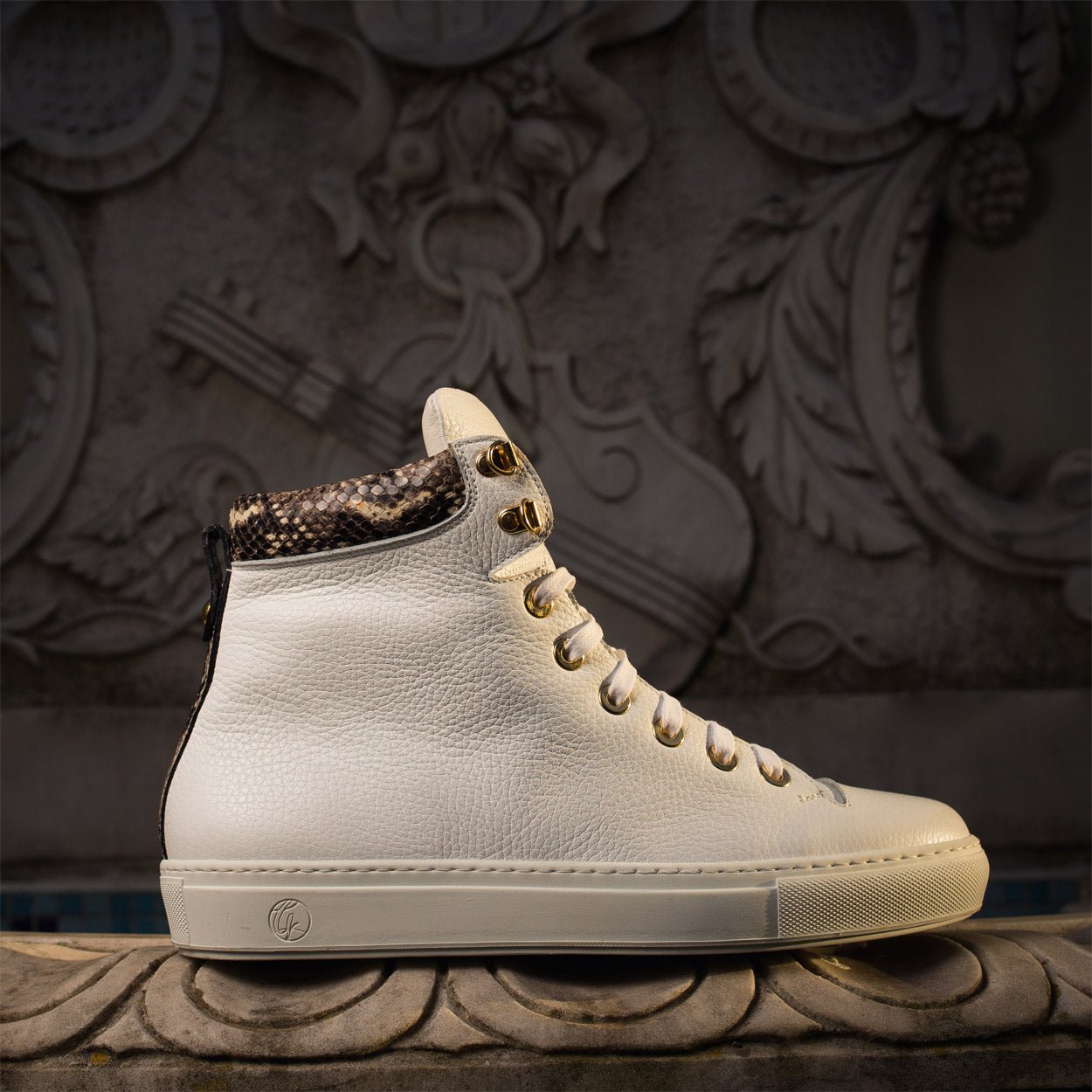 No Limits White | Grey | Leather | Limited Edition - Giuliano Galiano | Handcrafted Luxury Sneakers Made In Italy