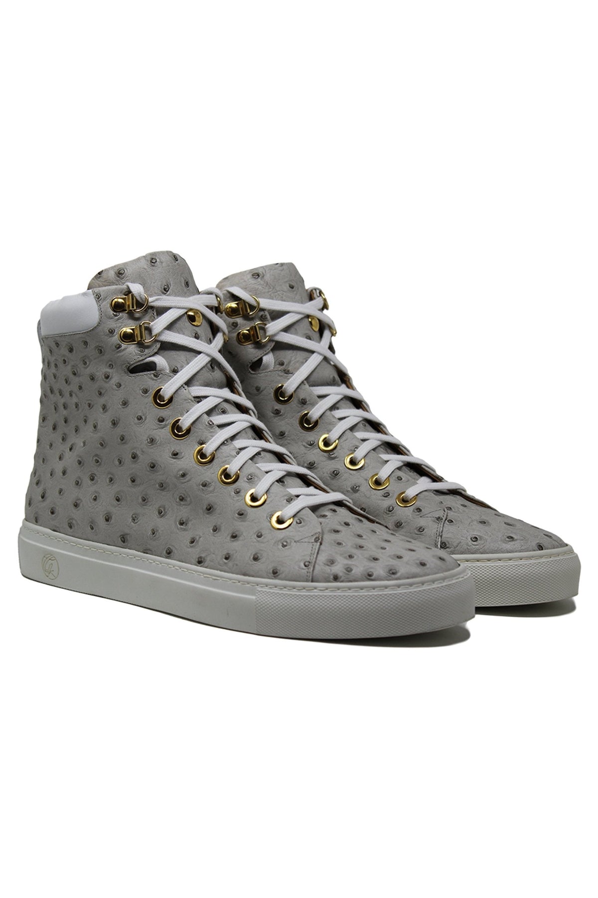 No Limits White | White | Ostrich | Limited Edition - Giuliano Galiano | Handcrafted Luxury Sneakers Made In Italy