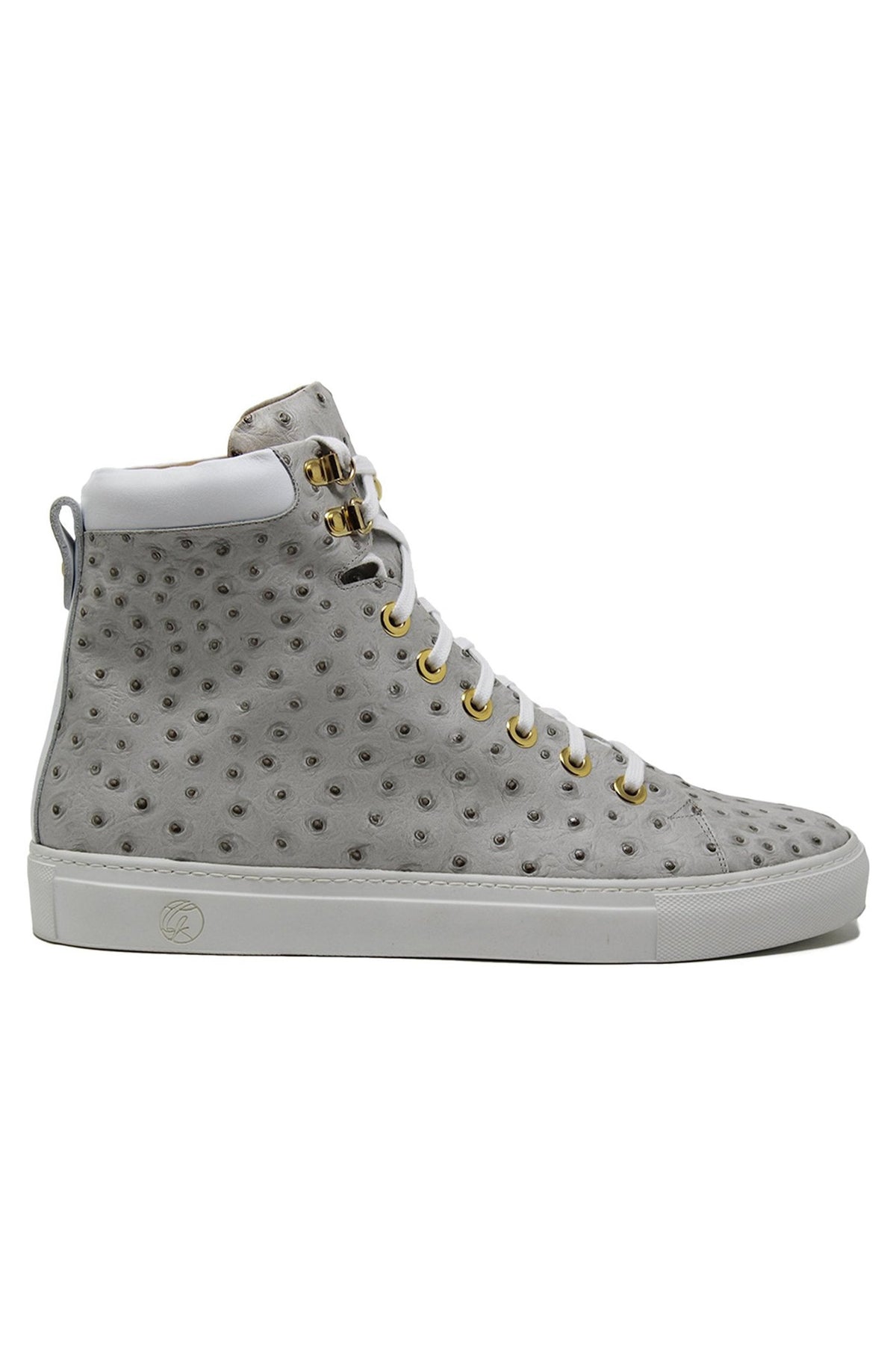 No Limits White | White | Ostrich | Limited Edition - Giuliano Galiano | Handcrafted Luxury Sneakers Made In Italy