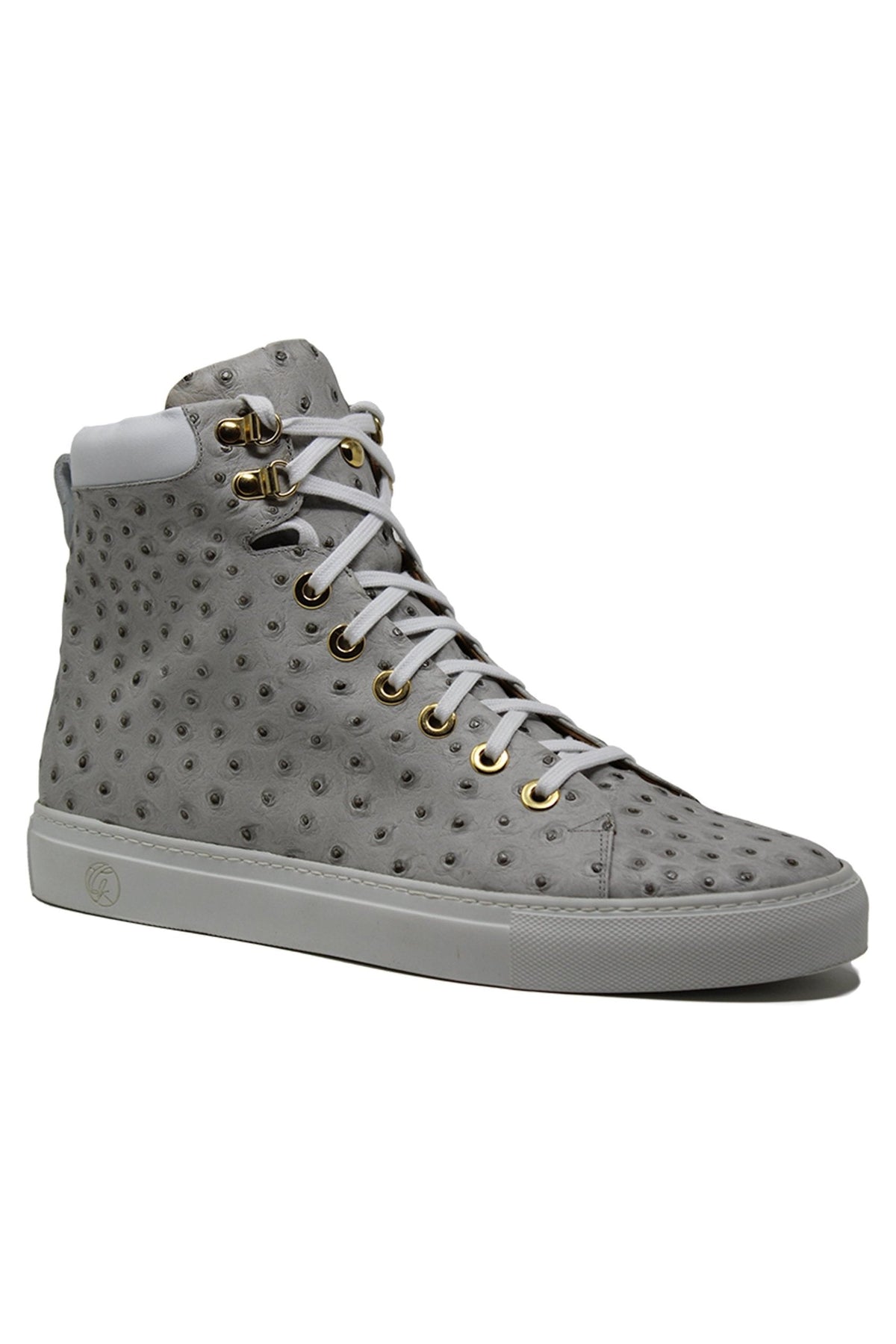 No Limits White | White | Ostrich | Limited Edition - Giuliano Galiano | Handcrafted Luxury Sneakers Made In Italy
