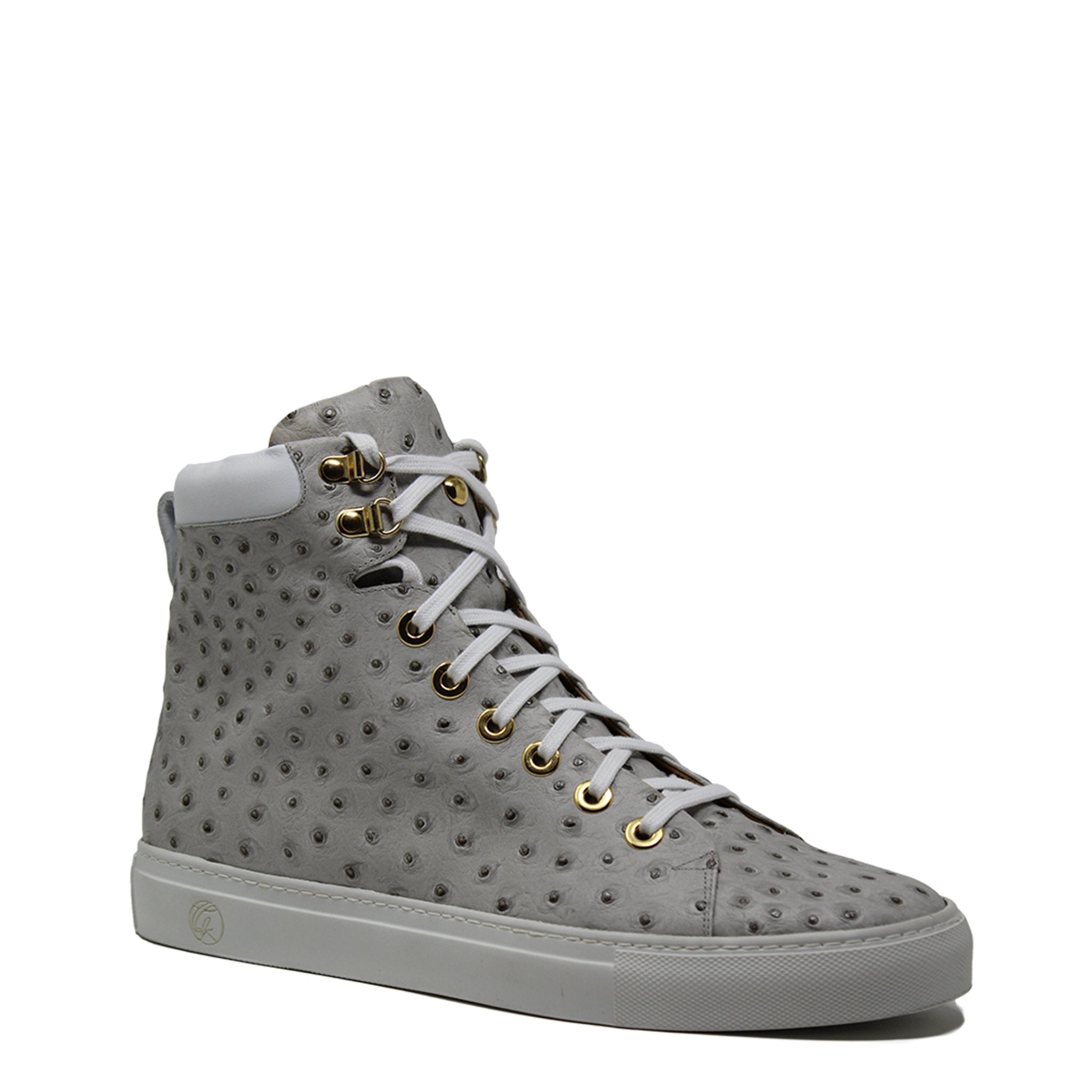 No Limits White | White | Ostrich | Limited Edition - Giuliano Galiano | Handcrafted Luxury Sneakers Made In Italy