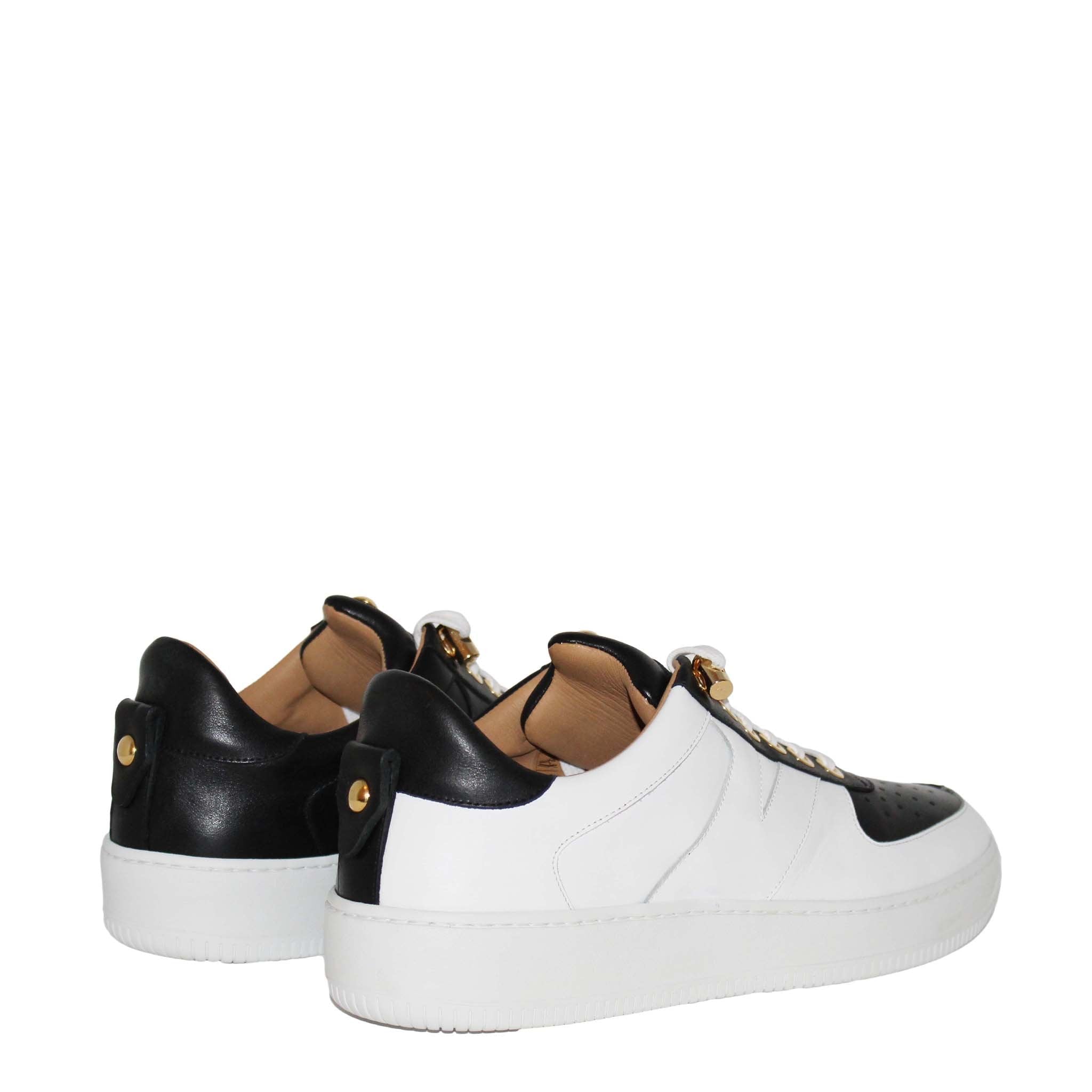 Rockstar | White Black | Double Face | Limited Edition - Giuliano Galiano | Handcrafted Luxury Sneakers Made In Italy