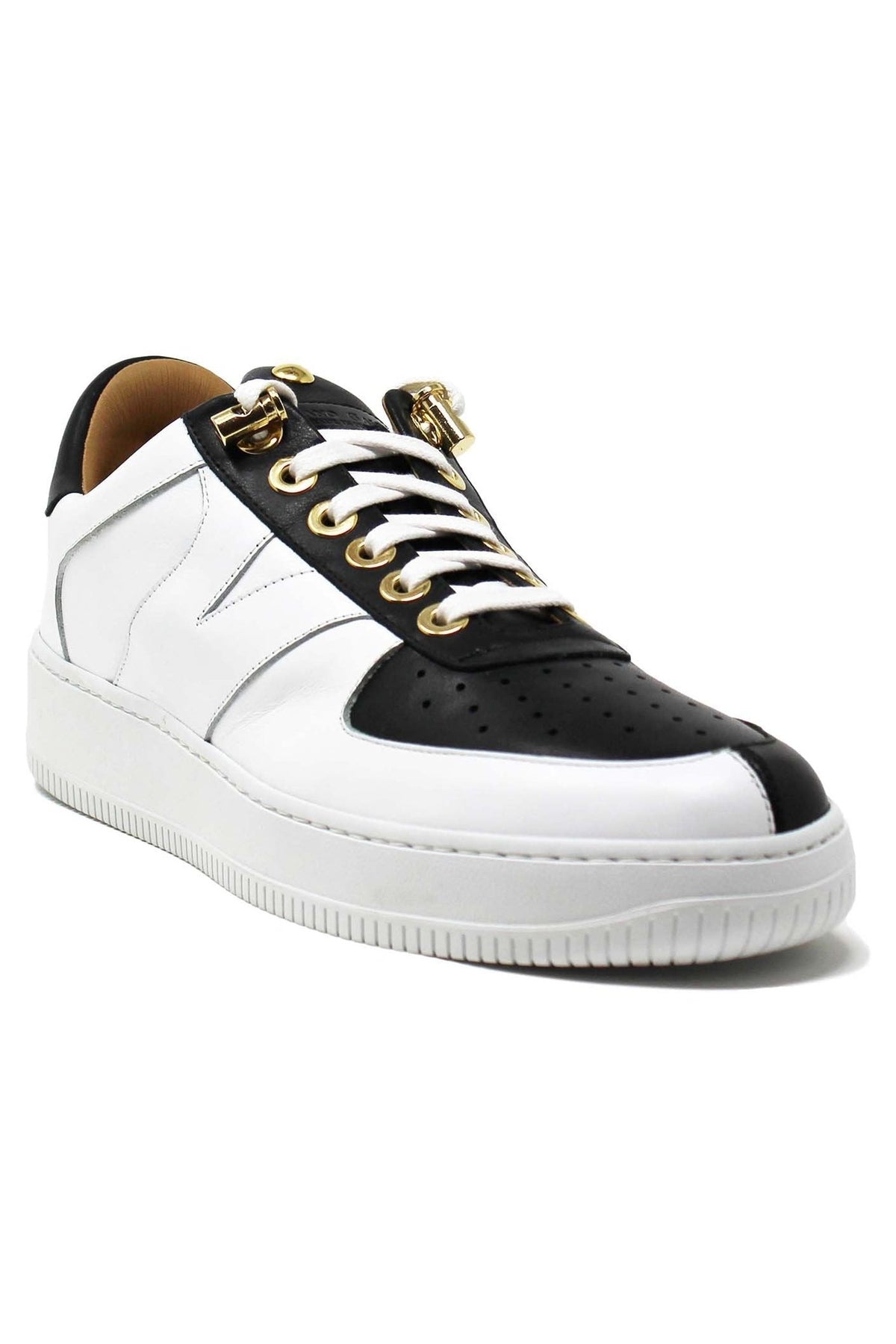 Rockstar | White Black | Double Face | Limited Edition - Giuliano Galiano | Handcrafted Luxury Sneakers Made In Italy